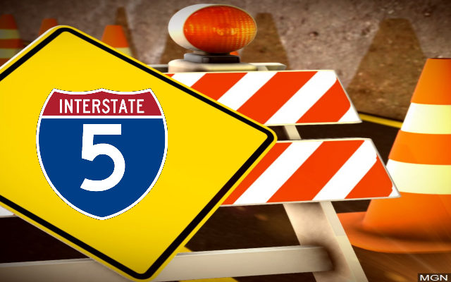 Closures On Interstate 5 at Swan Island