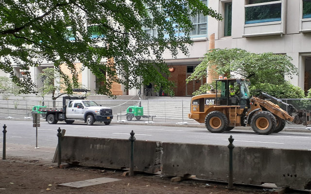 Fence Removed Surrounding Justice Center