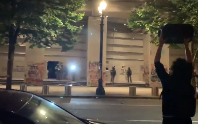 Watch: Fed Shoots Portland Protester In Head With Crowd Control Weapon