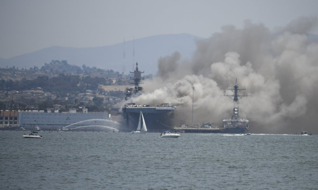 57 Injured In Fire Aboard Ship At Naval Base San Diego