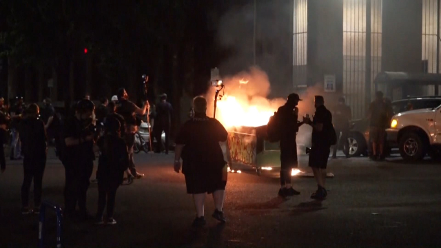 Riot Declared As Multnomah Building Targeted, Fires Set