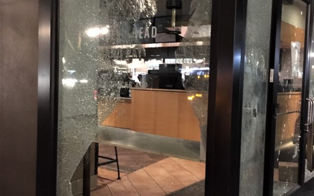 Windows Broken During Saturday Night Demonstrations, No Arrests made