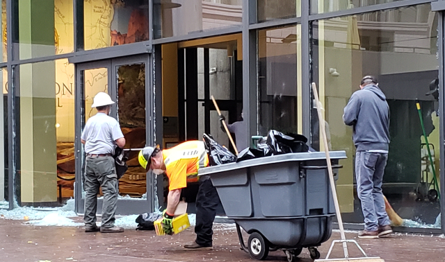 Oregon Historical Society, Statues, Businesses Vandalized In Downtown Portland Riot
