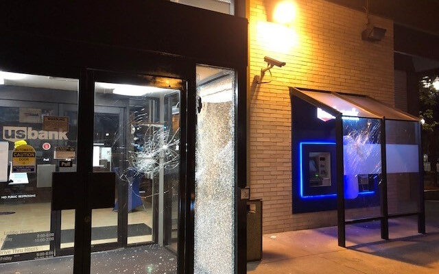 Windows Smashed, Two Women Face Charges In Monday Night Protest