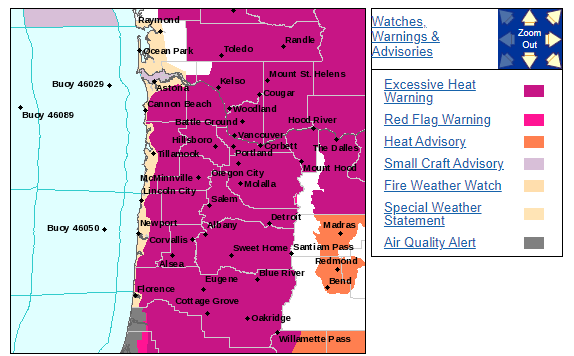 Excessive Heat Warning and Air Quality Alert In Effect