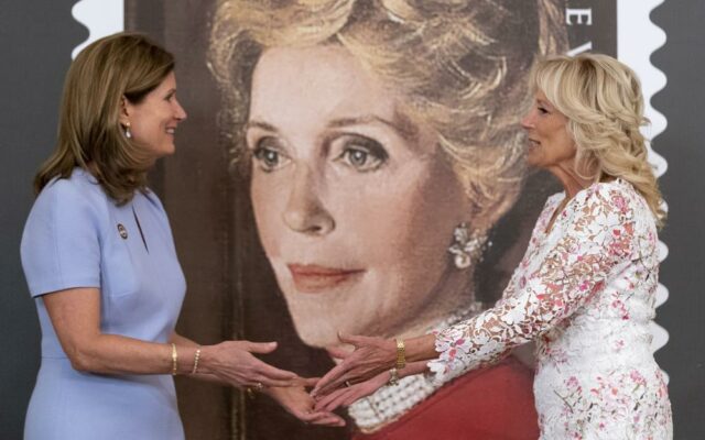 Jill Biden helps unveil postage stamp honoring Nancy Reagan