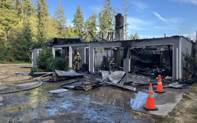 Fire Destroys Rural Clark County Home, Displacing Family Of Six