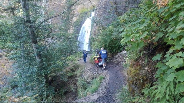 Hiker Rescued At Wahkeena Falls