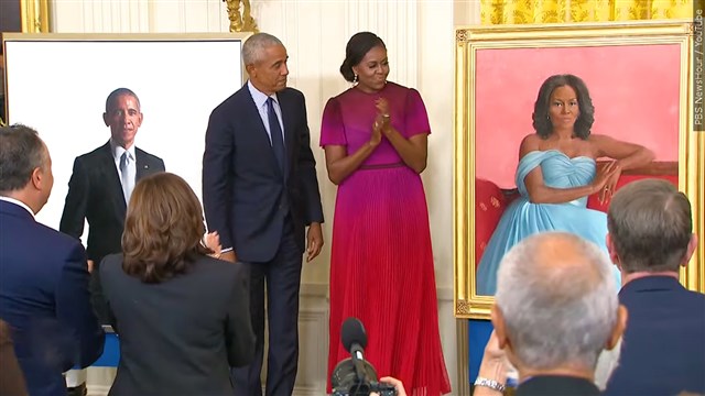Obamas Return To White House For Reveal Of Portraits