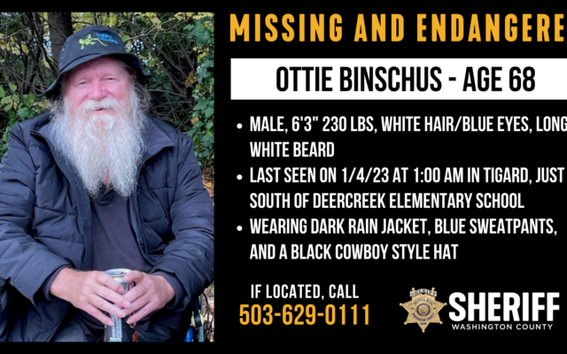 Washington County Missing Man May Be Endangered