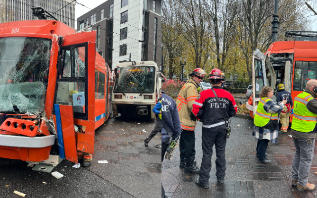 Two People Injured In Max Train And Street Car Crash