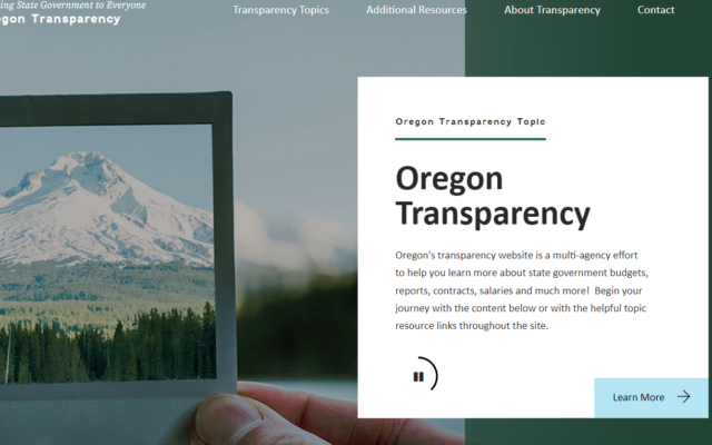 Oregon Transparency Website Redesigned