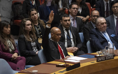 US Vetoes Widely Supported UN Resolution Backing Full UN Membership For Palestine
